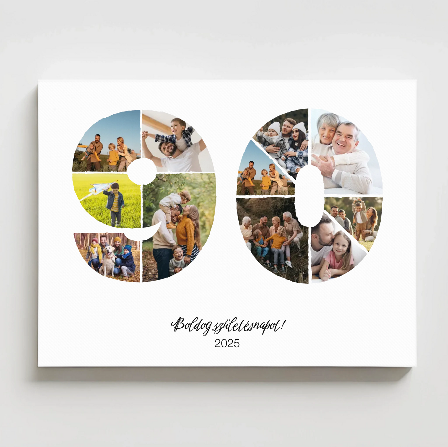Születésnapi falikép egyedi fotókkal 90-99 év