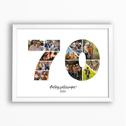 Születésnapi falikép egyedi fotókkal 70-79 év
