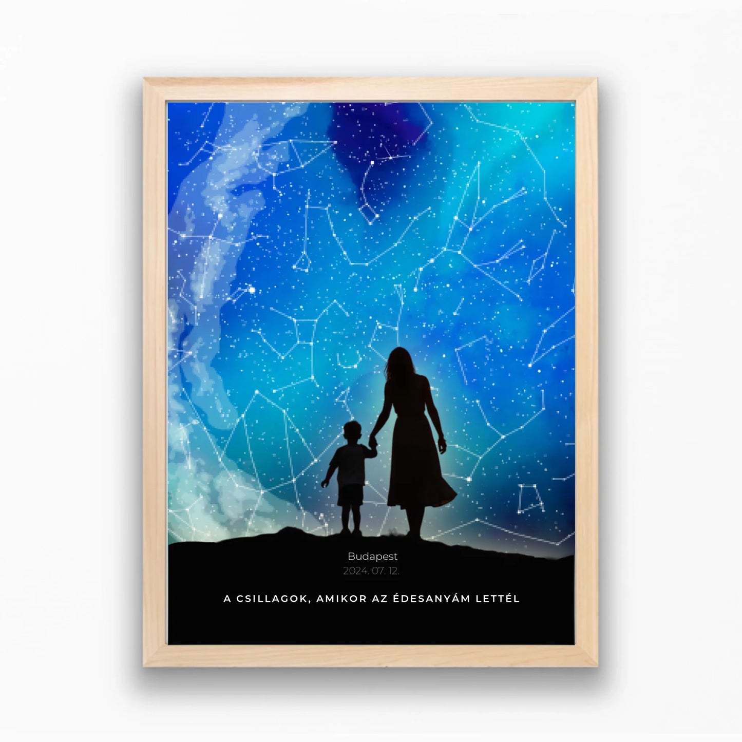 Csillagtérkép anyukáknak gyönyörű égbolttal