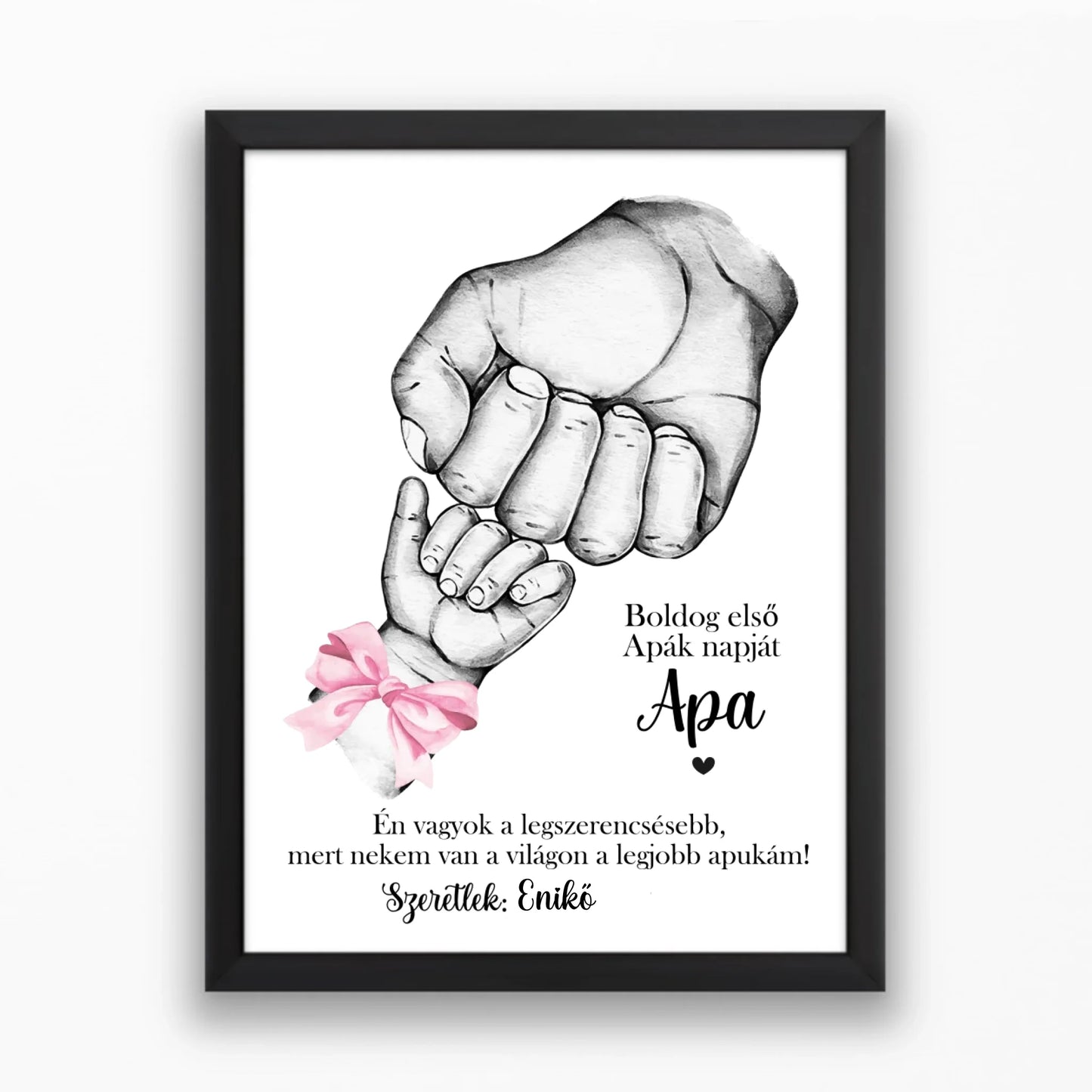 Első apák napja falikép - lányos apukáknak