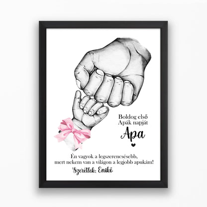 Első apák napja falikép - lányos apukáknak