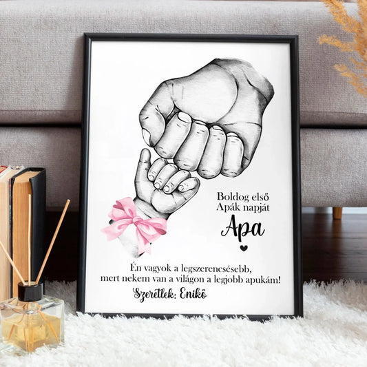 Első apák napja falikép - lányos apukáknak