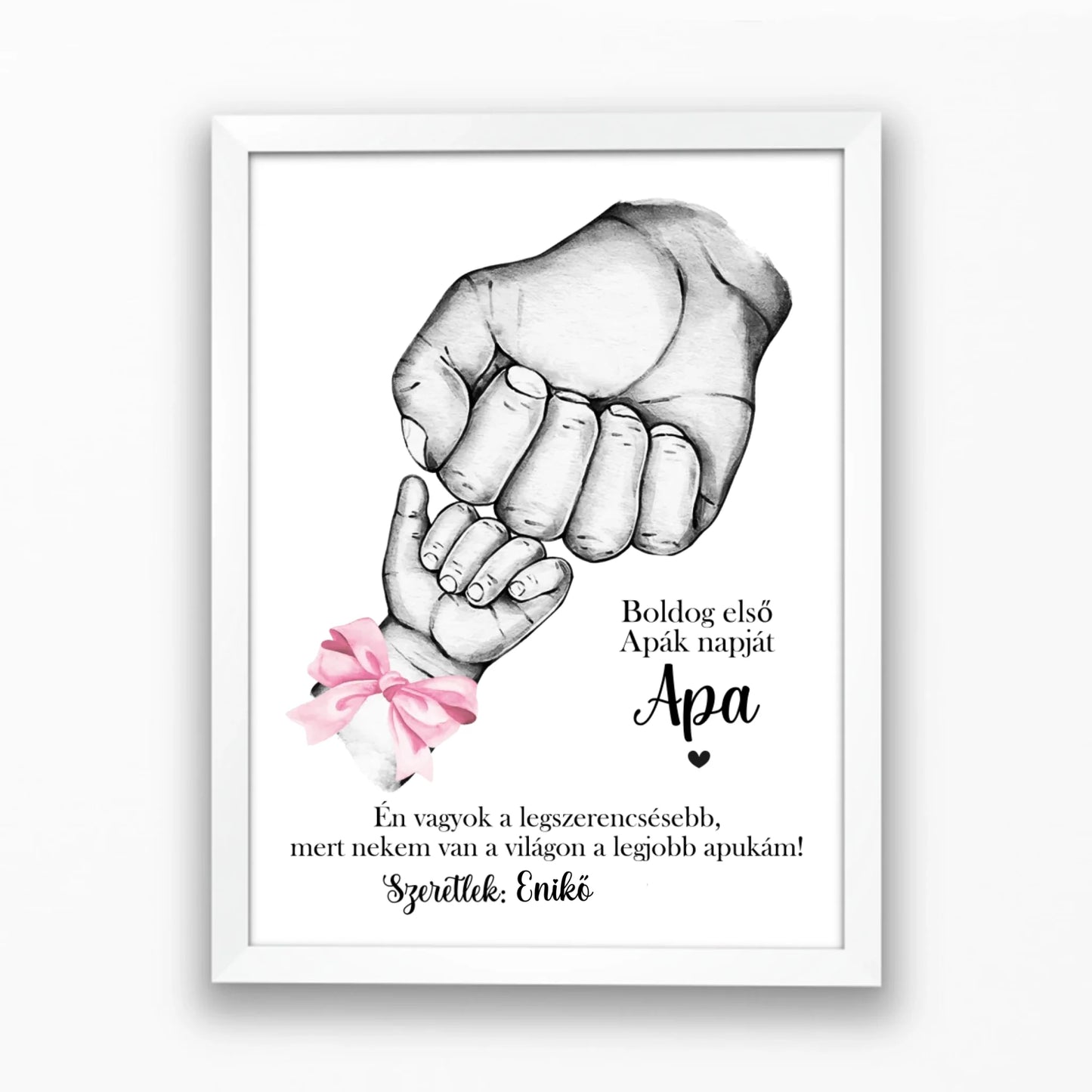 Első apák napja falikép - lányos apukáknak