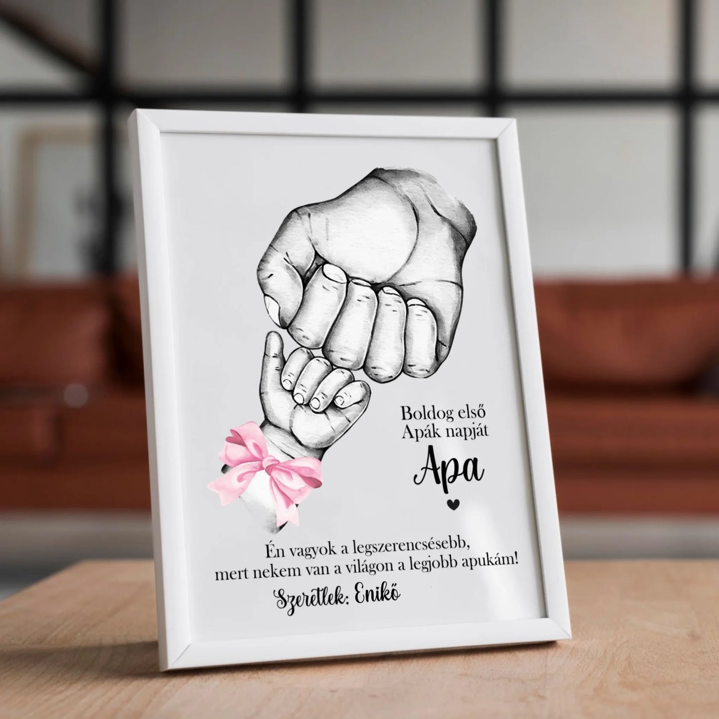 Első apák napja falikép - lányos apukáknak