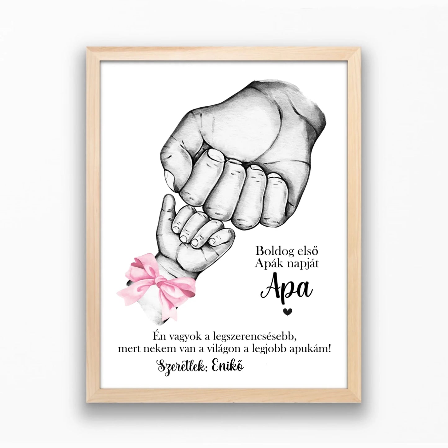 Első apák napja falikép - lányos apukáknak