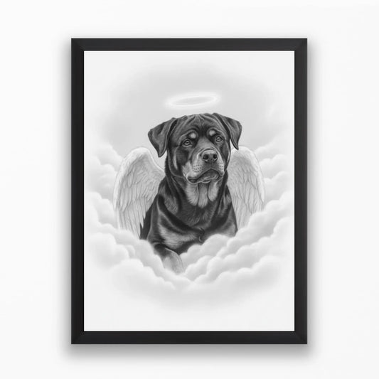 Angyal ceruzarajz saját kisállatról - azonnali előnézet