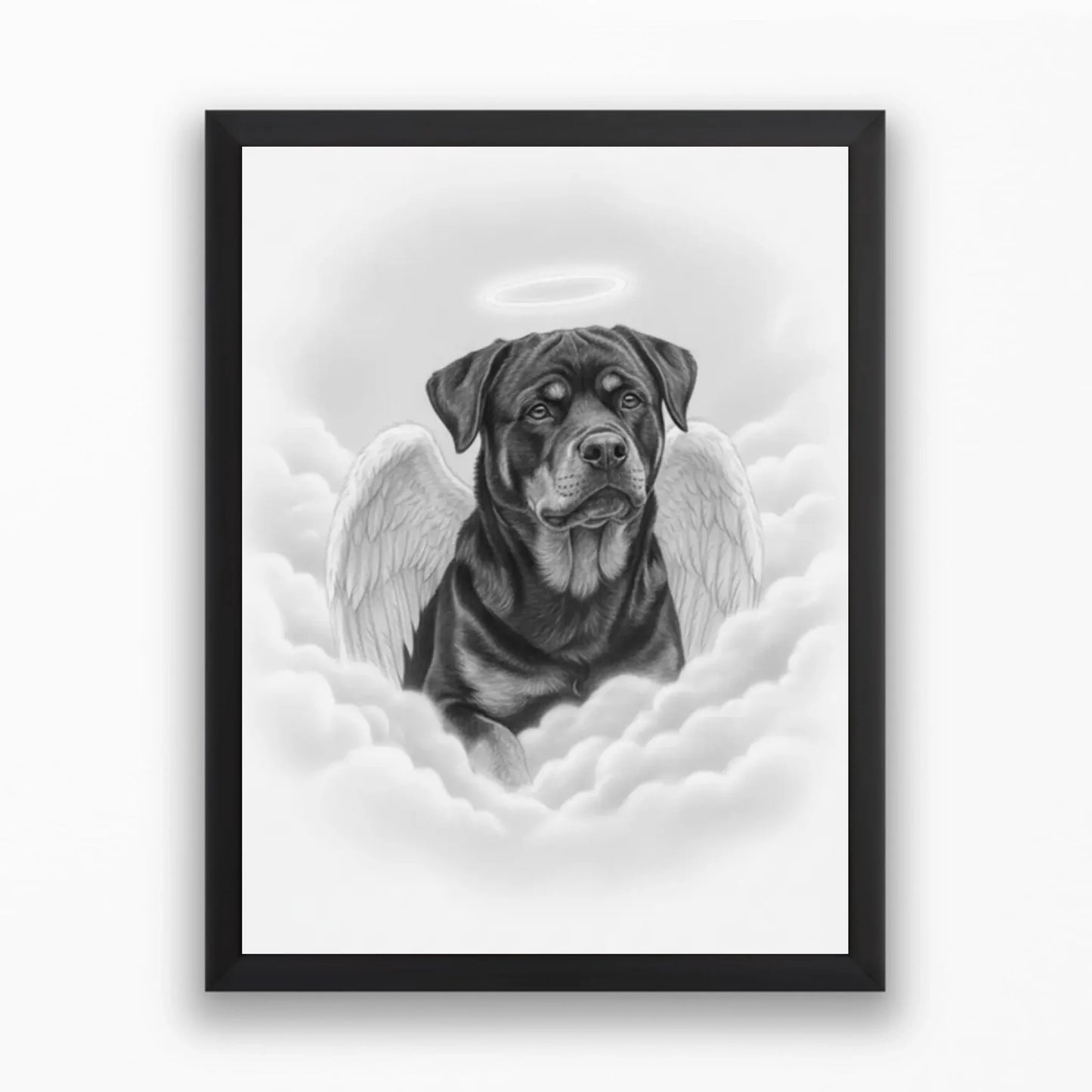 Angyal ceruzarajz saját kisállatról - azonnali előnézet