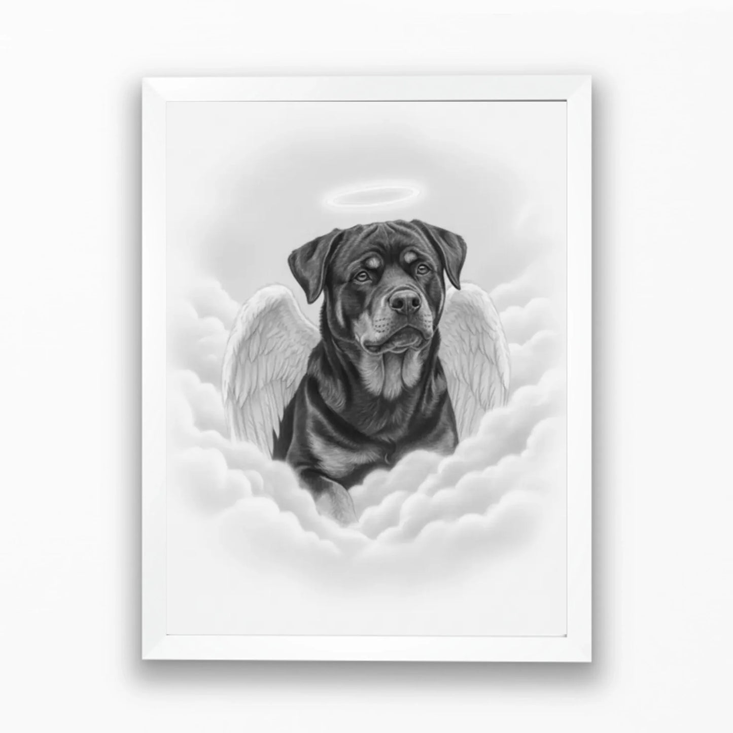 Angyal ceruzarajz saját kisállatról - azonnali előnézet