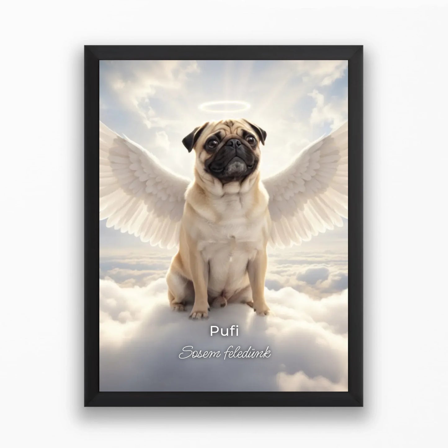 Ragyogó angyal portré saját kisállatról - örök emlék