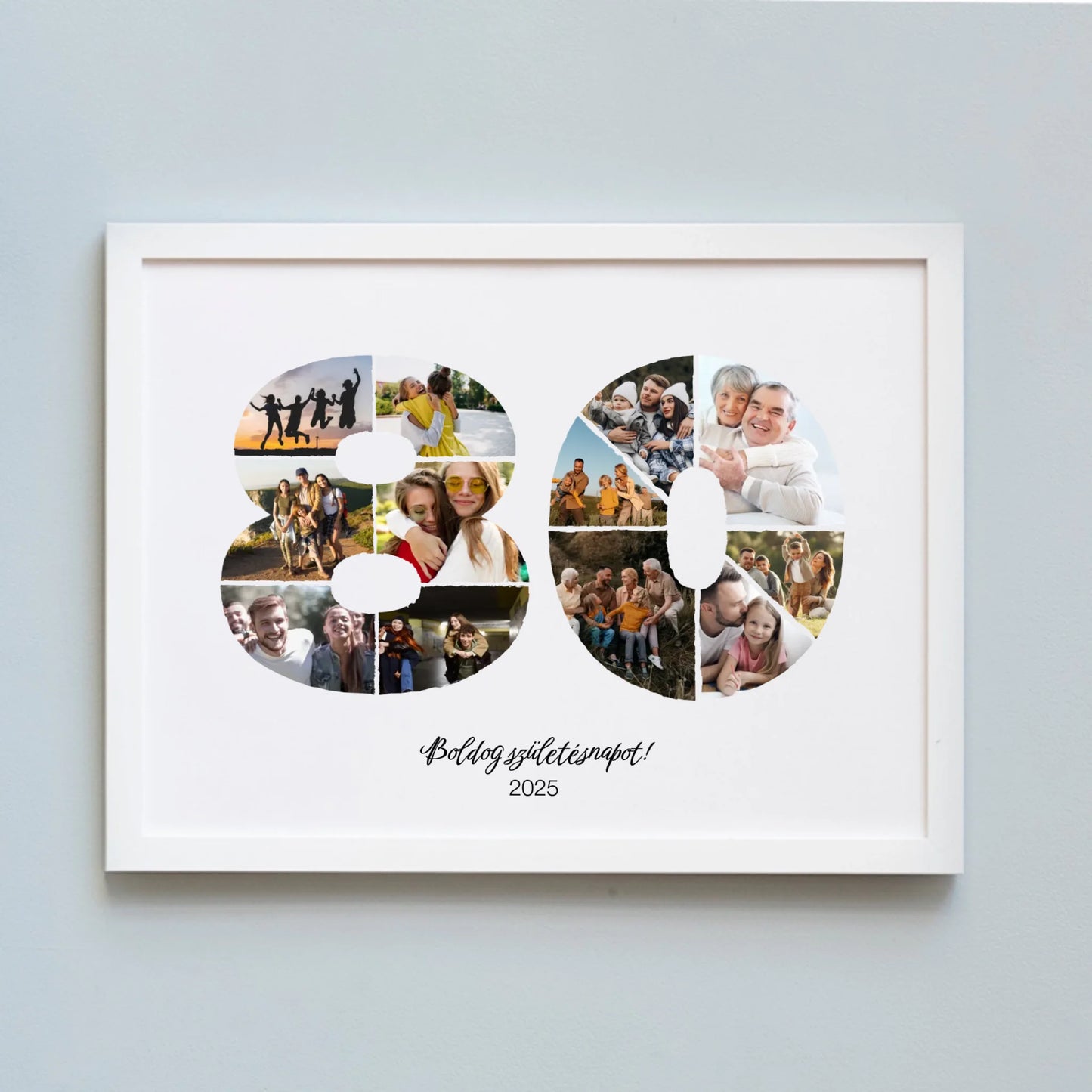Születésnapi falikép egyedi fotókkal - 25 év