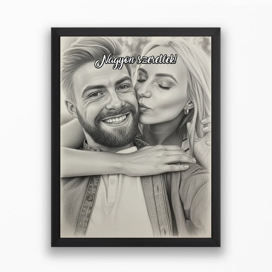 Saját fotóból gyönyörű ceruzarajz - azonnal