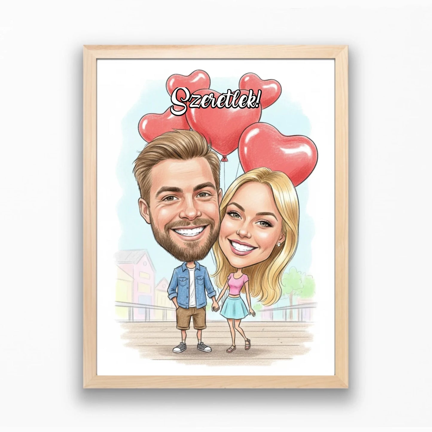Valentin karikatúra pároknak - azonnali előnézet