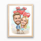 Valentin karikatúra pároknak - azonnali előnézet