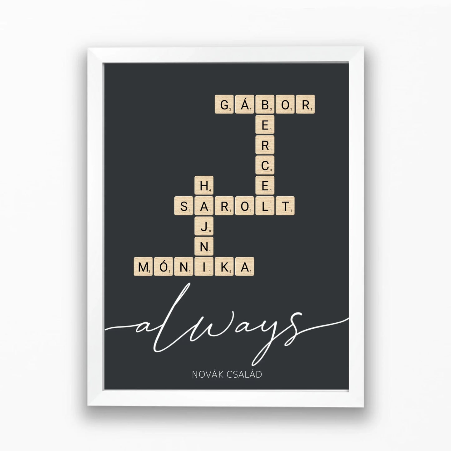 Scrabble családi szókirakós falikép