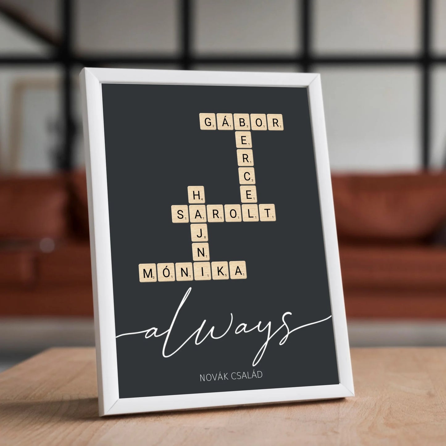 Scrabble családi szókirakós falikép