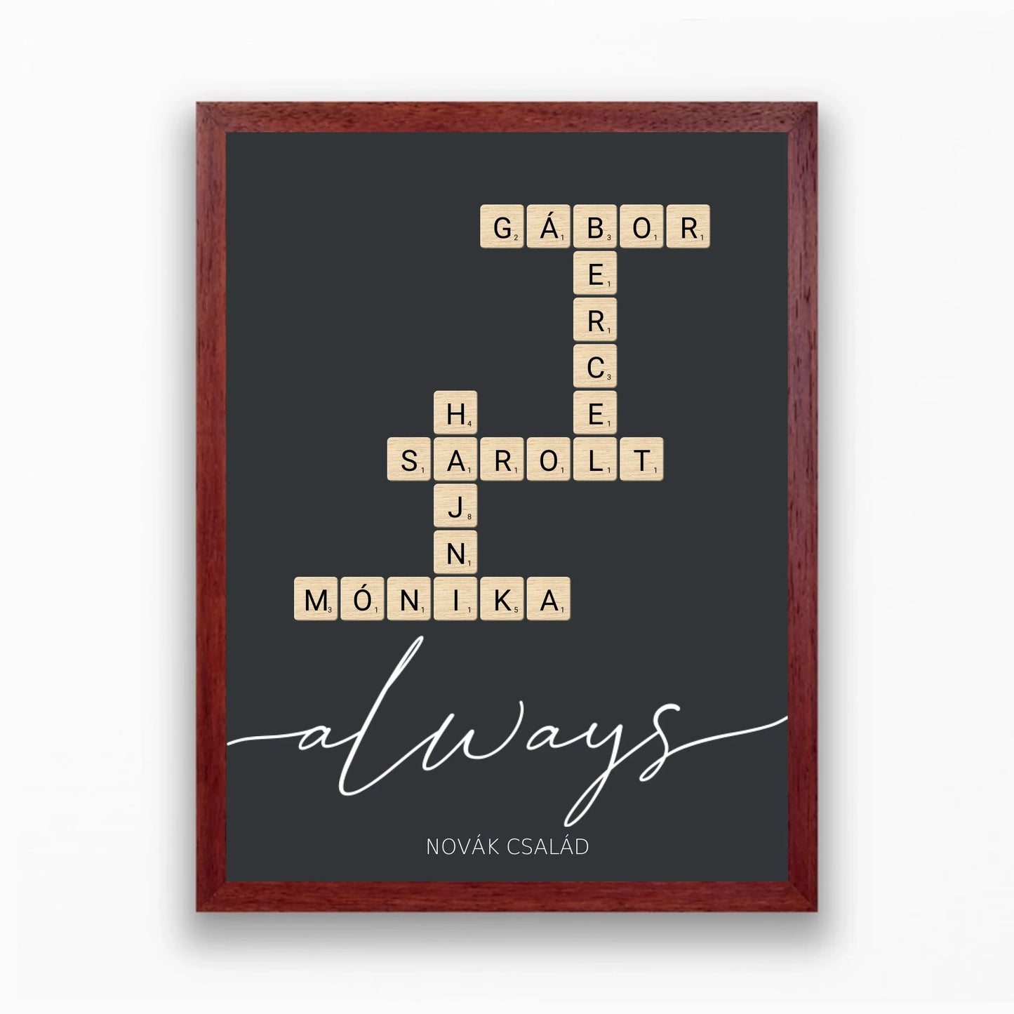 Scrabble családi szókirakós falikép