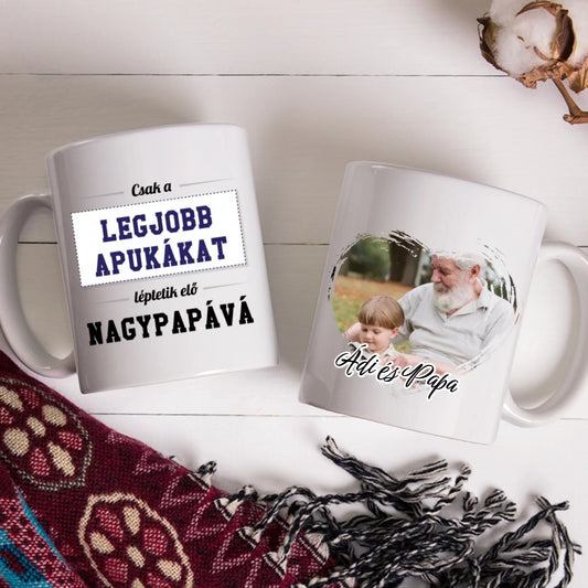 Egyedi fotós bögre nagypapáknak