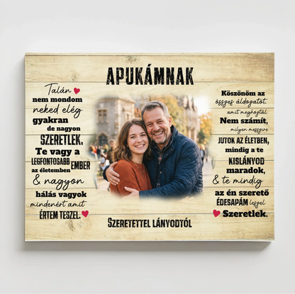 Talán nem mondom neked elég gyakran - Apák napi falikép