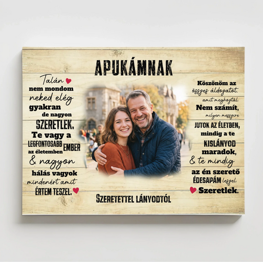 Talán nem mondom neked elég gyakran - Apák napi falikép