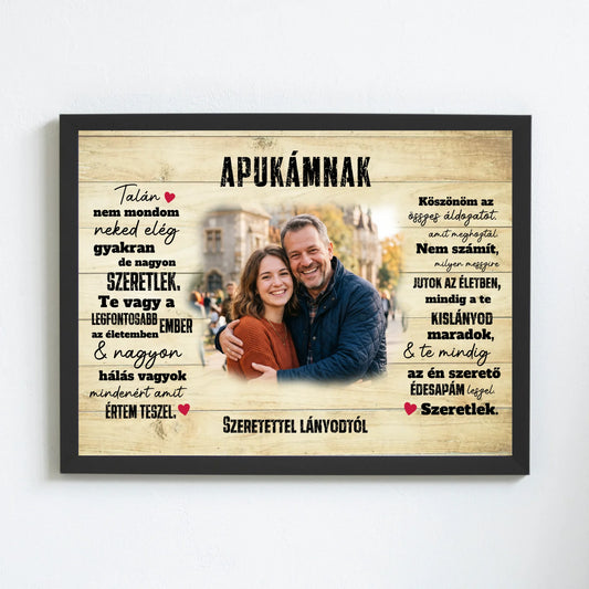 Talán nem mondom neked elég gyakran - Apák napi falikép