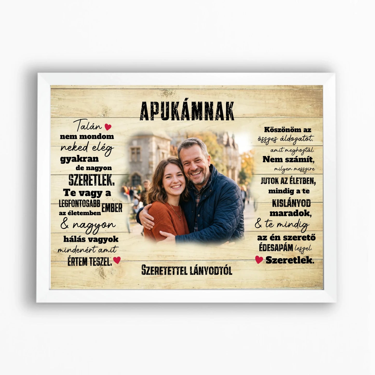 Talán nem mondom neked elég gyakran - Apák napi falikép