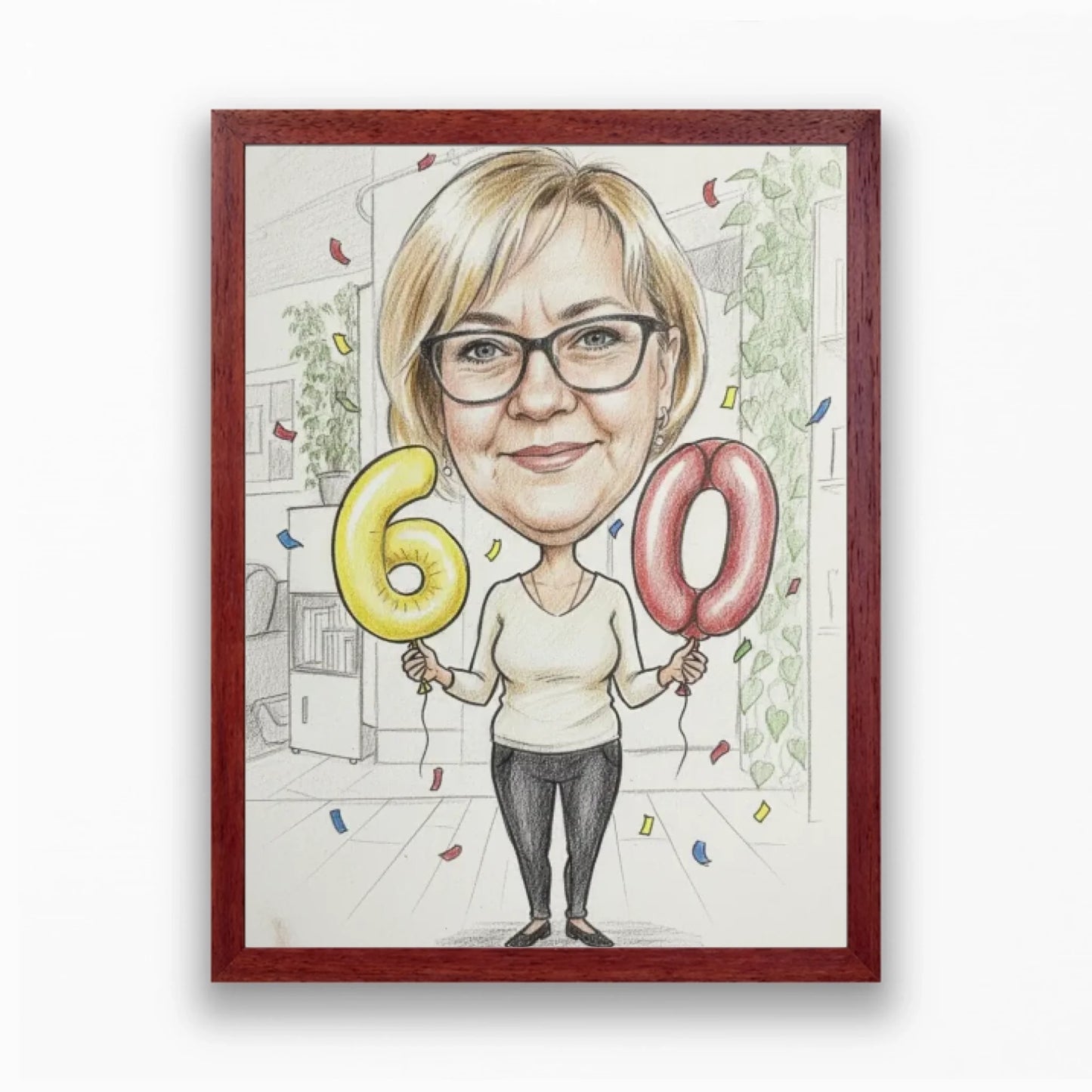 Születésnapi karikatúra falikép saját fotóból - azonnali előnézettel