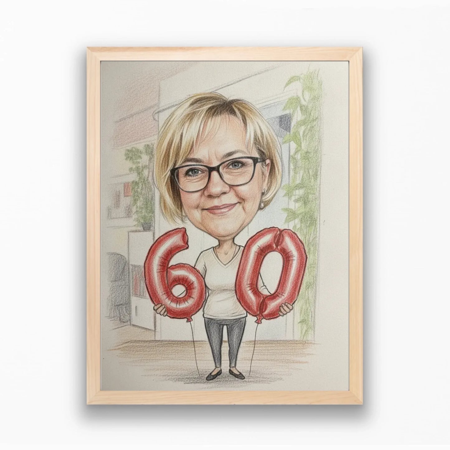 Születésnapi karikatúra falikép saját fotóból - azonnali előnézettel