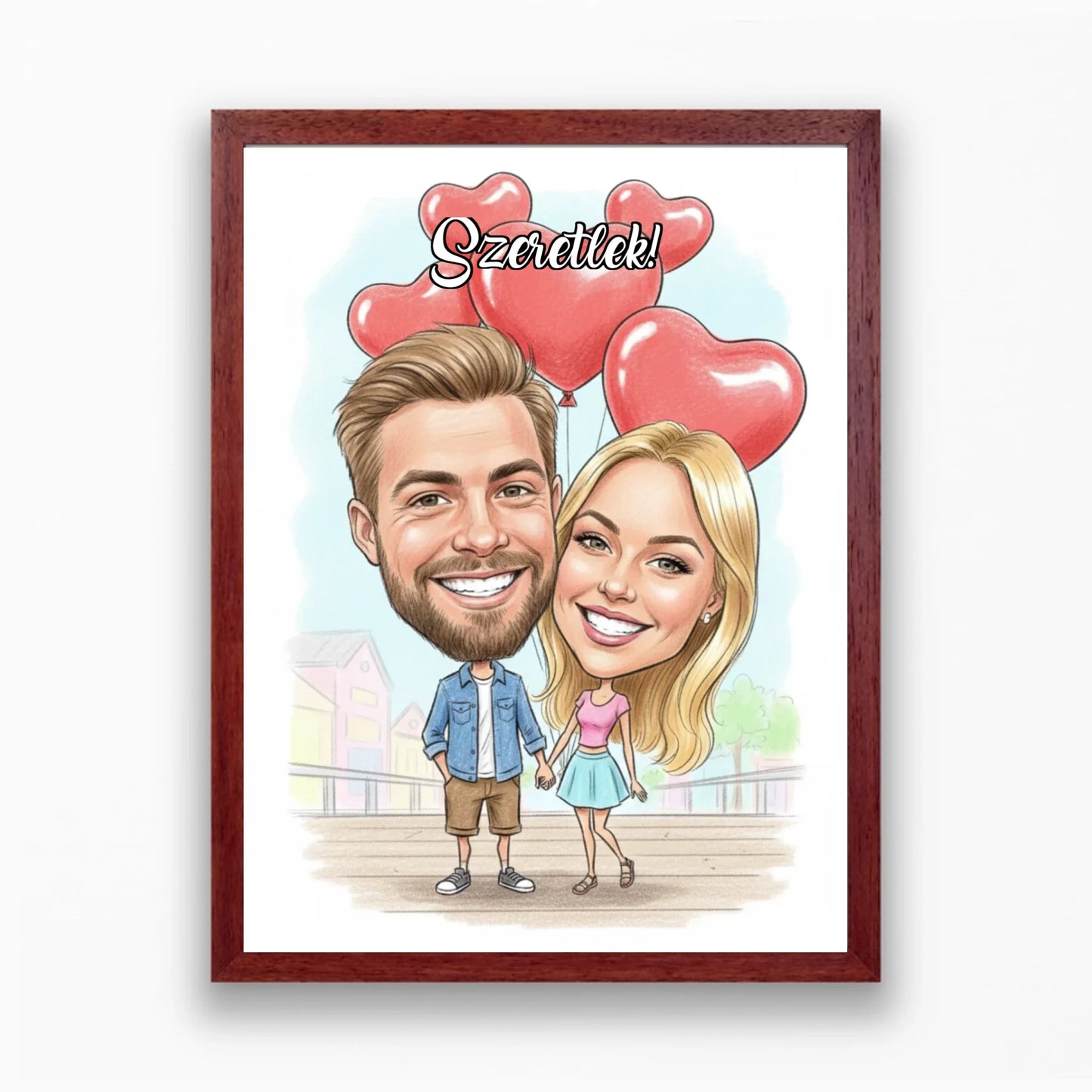 Valentin karikatúra pároknak - azonnali előnézet
