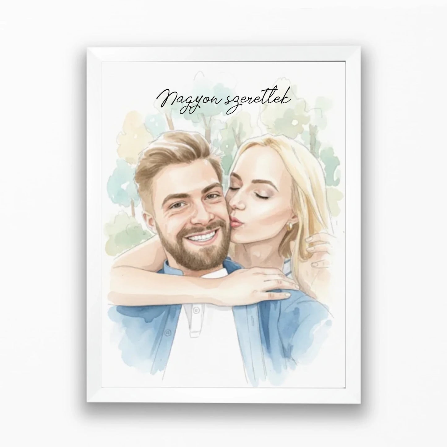 Művészi akvarell portré saját fotóból - azonnali előnézet