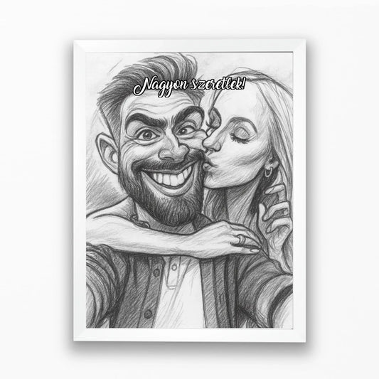 Karikatúra varázs falikép saját fotóból azonnali előnézettel