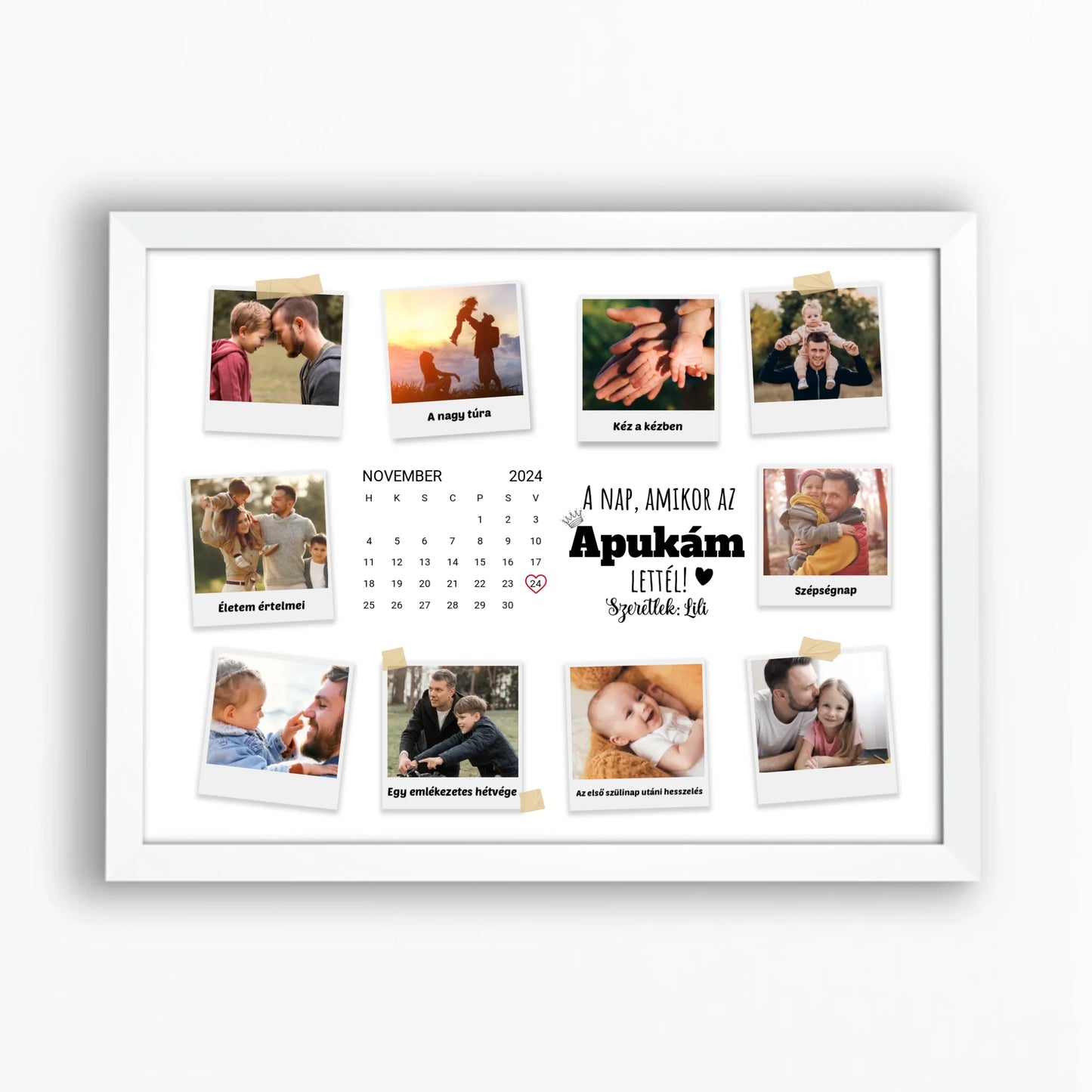 A nap amikor az apukám lettél - egyedi fotós apák napi falikép