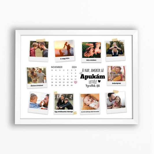 A nap amikor az apukám lettél - egyedi fotós apák napi falikép