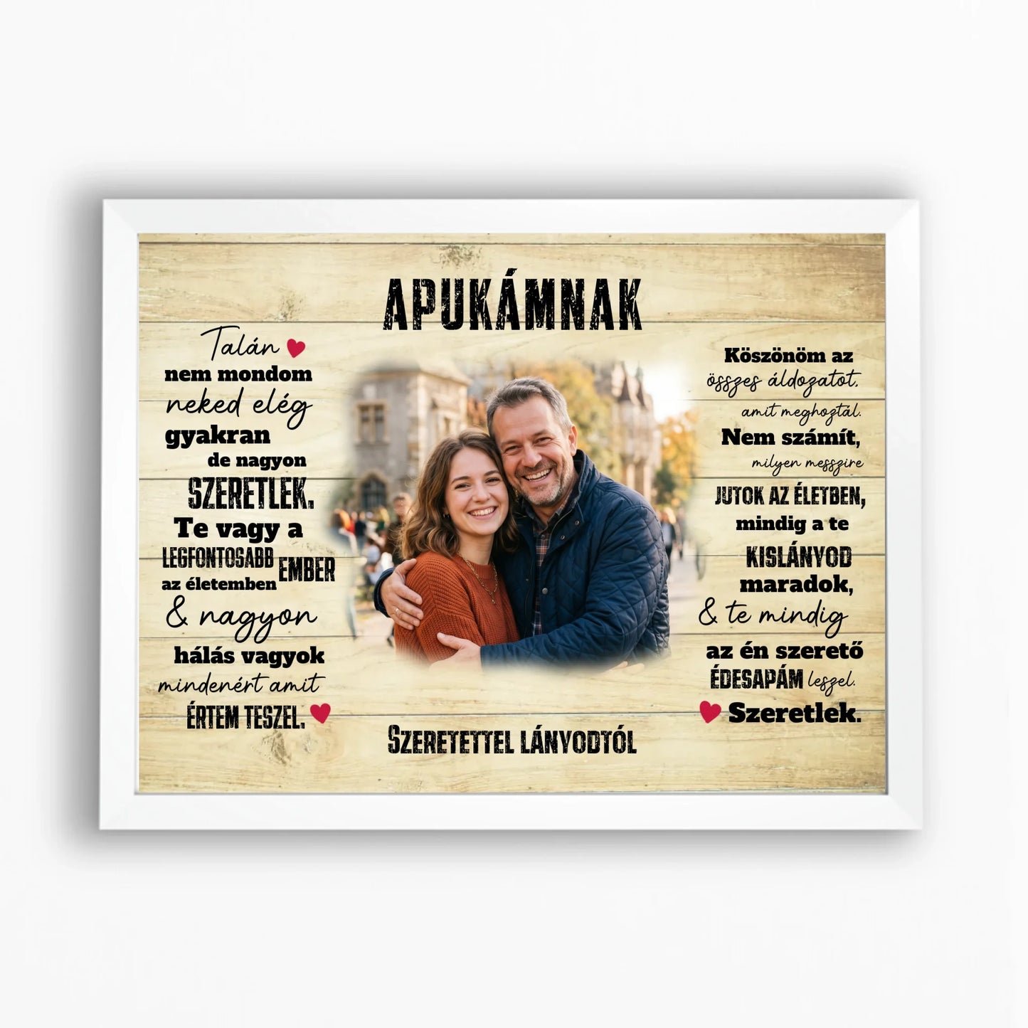 Talán nem mondom neked elég gyakran - Apák napi falikép