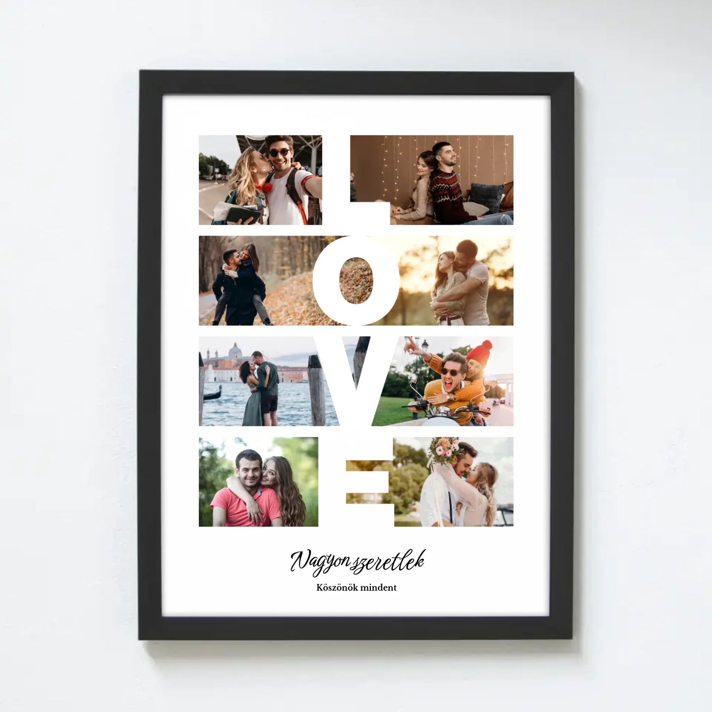 LOVE falikép 8 egyedi fotóval