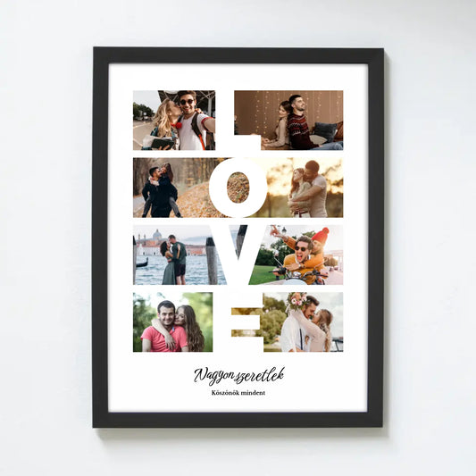 LOVE falikép 8 egyedi fotóval