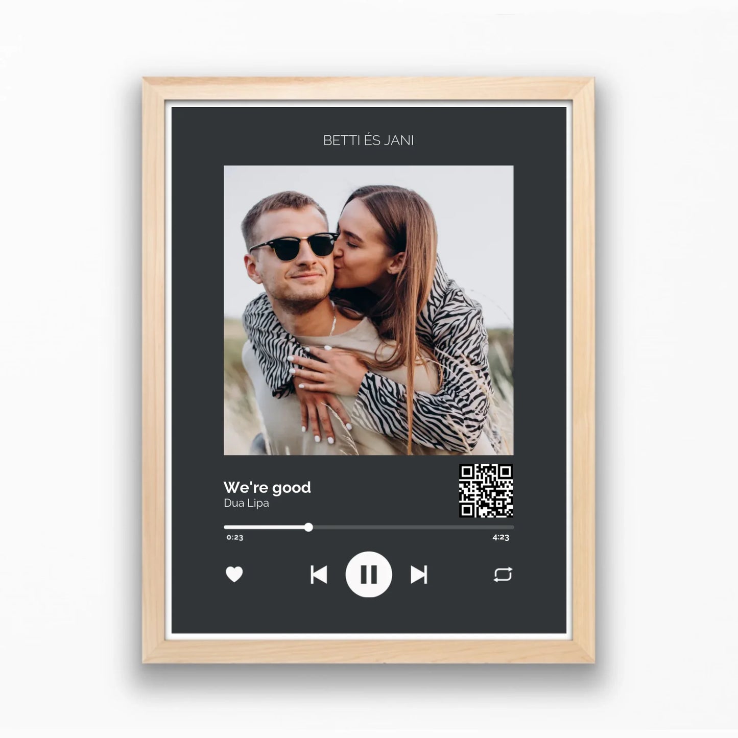 Közös dal Spotify stílusú falikép
