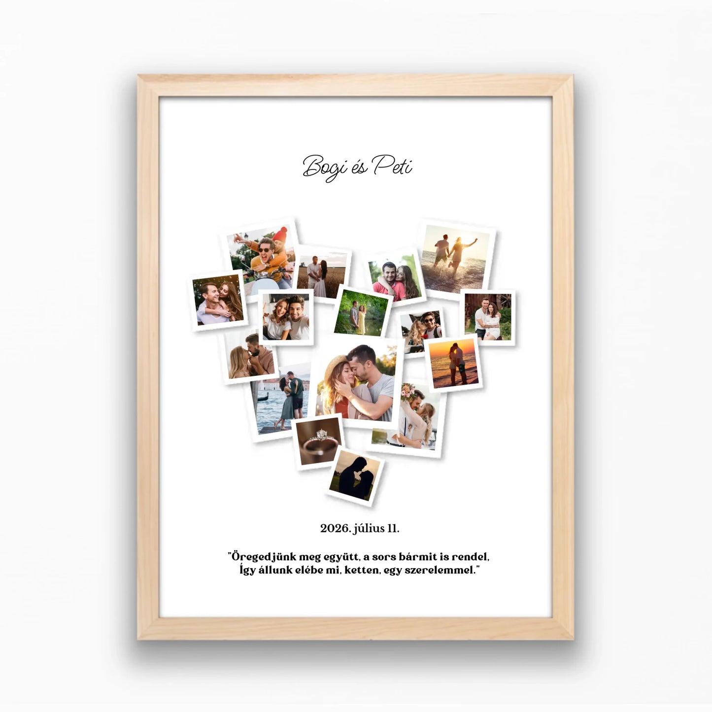 Polaroid falikép saját fotókból