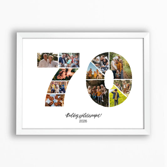 Születésnapi falikép egyedi fotókkal 70-79 év