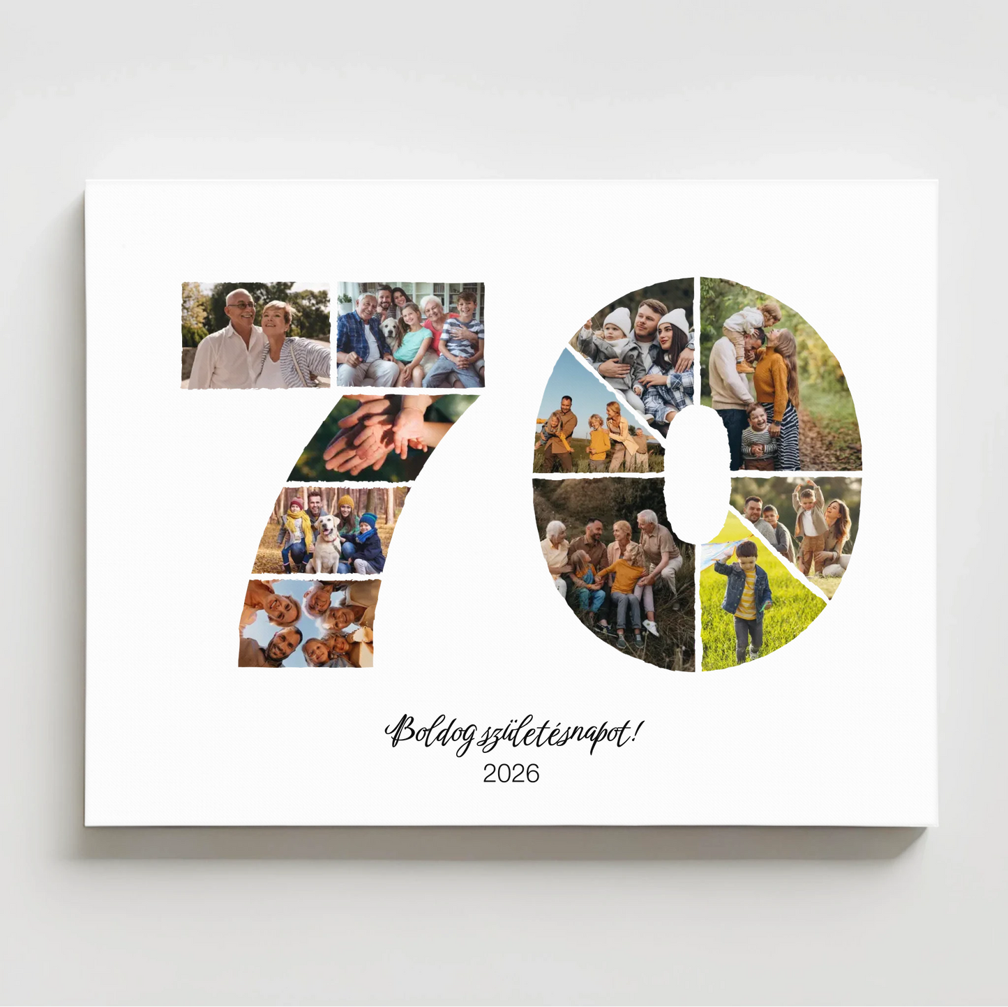Születésnapi falikép egyedi fotókkal 70-79 év