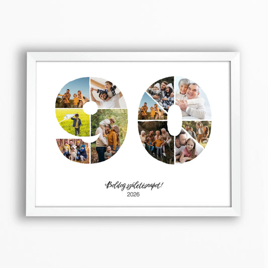 Születésnapi falikép egyedi fotókkal 90-99 év